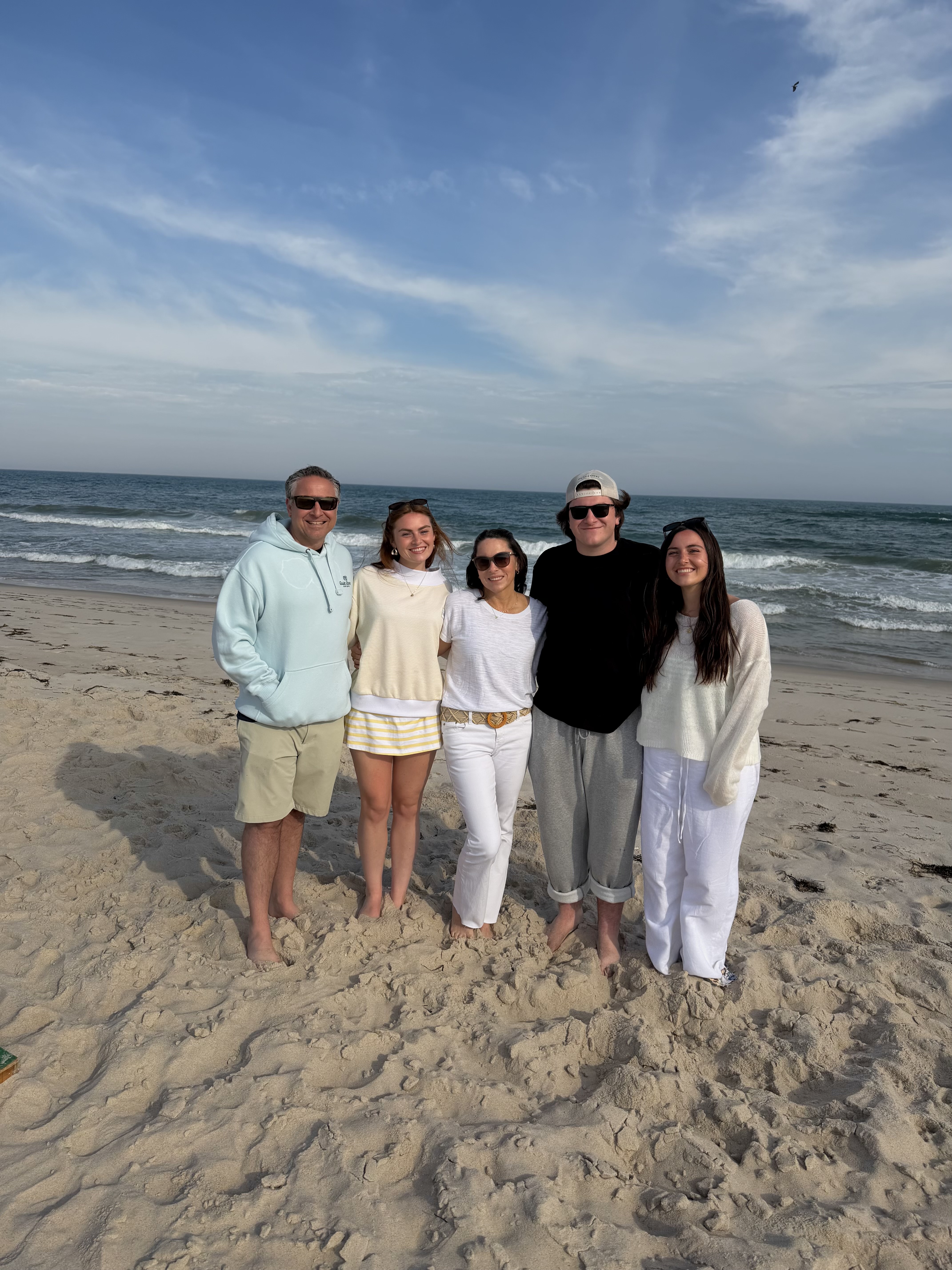 Jason Weeks, PT with his family on the beach in East Quogue